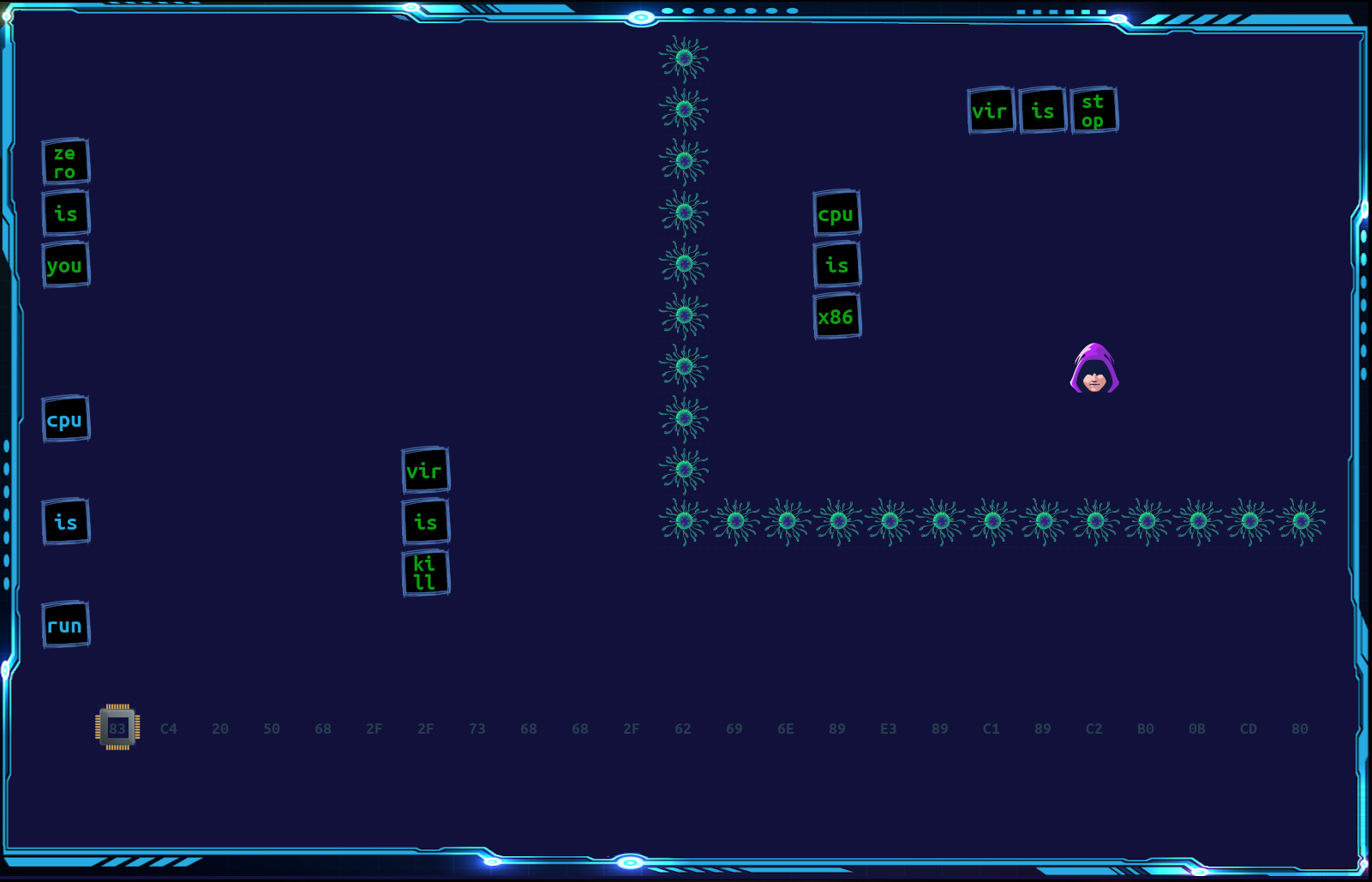 One of the first levels of the game